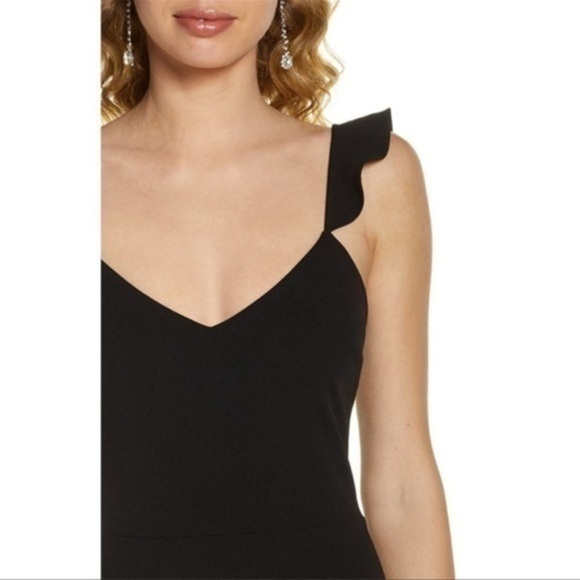 WAYF The Mina Ruffle Strap Thigh Slit Gown size small NWT - Picture 7 of 7